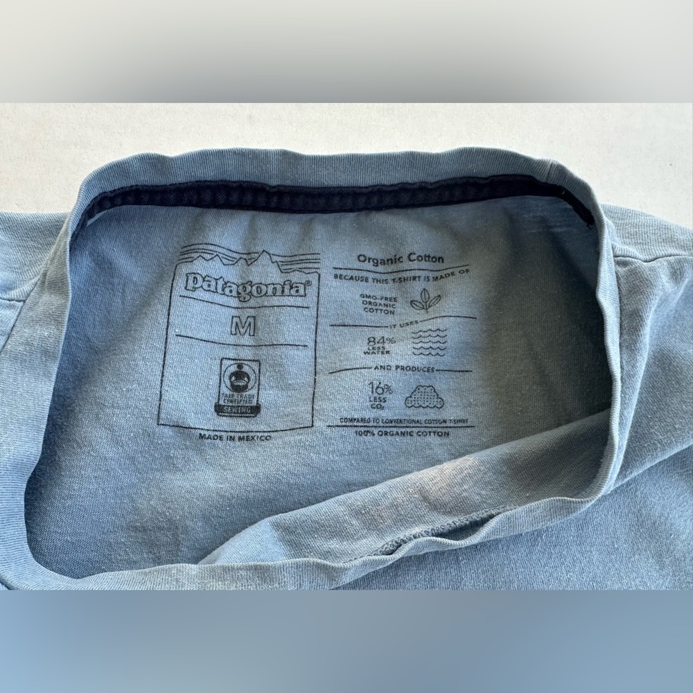 Patagonia Crewneck T-Shirt in Faded Blue - Picture 4 of 10